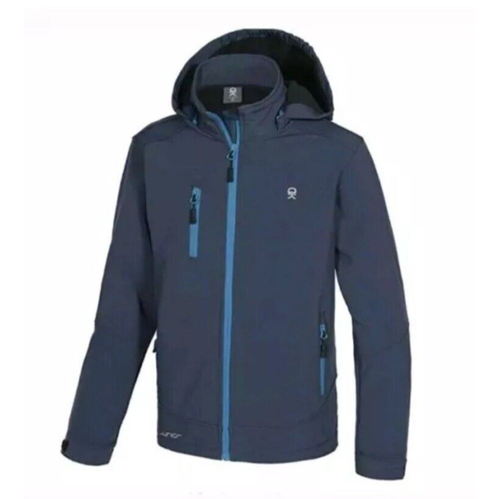 Little Donkey Andy Boys Softshell Jacket with Removable Hood, Fleece Lined Large